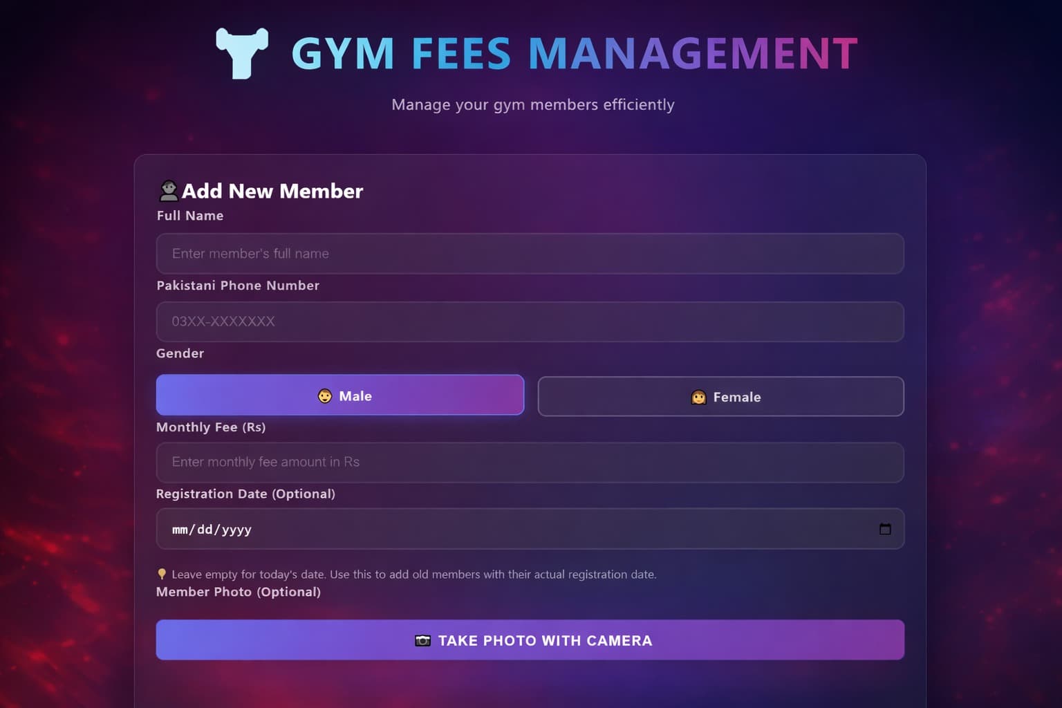 Gym Fees Manager 1